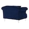 Armen Living Elegance Contemporary Chair in Blue Velvet with Acrylic Legs LCEG1BLUE - alternate 2